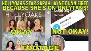HOLLYOAKS STAR SARAH JAYNE DUNN (MANDY) FIRED FOR ONLYFANS ACCOUNT FOOTAGE