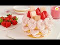 Strawberry Cake Recipe 草莓蛋糕食谱 Recette de gâteau aux fraises Fraisier ストロベリーケーキのレシピ 딸기 케이크 레시피