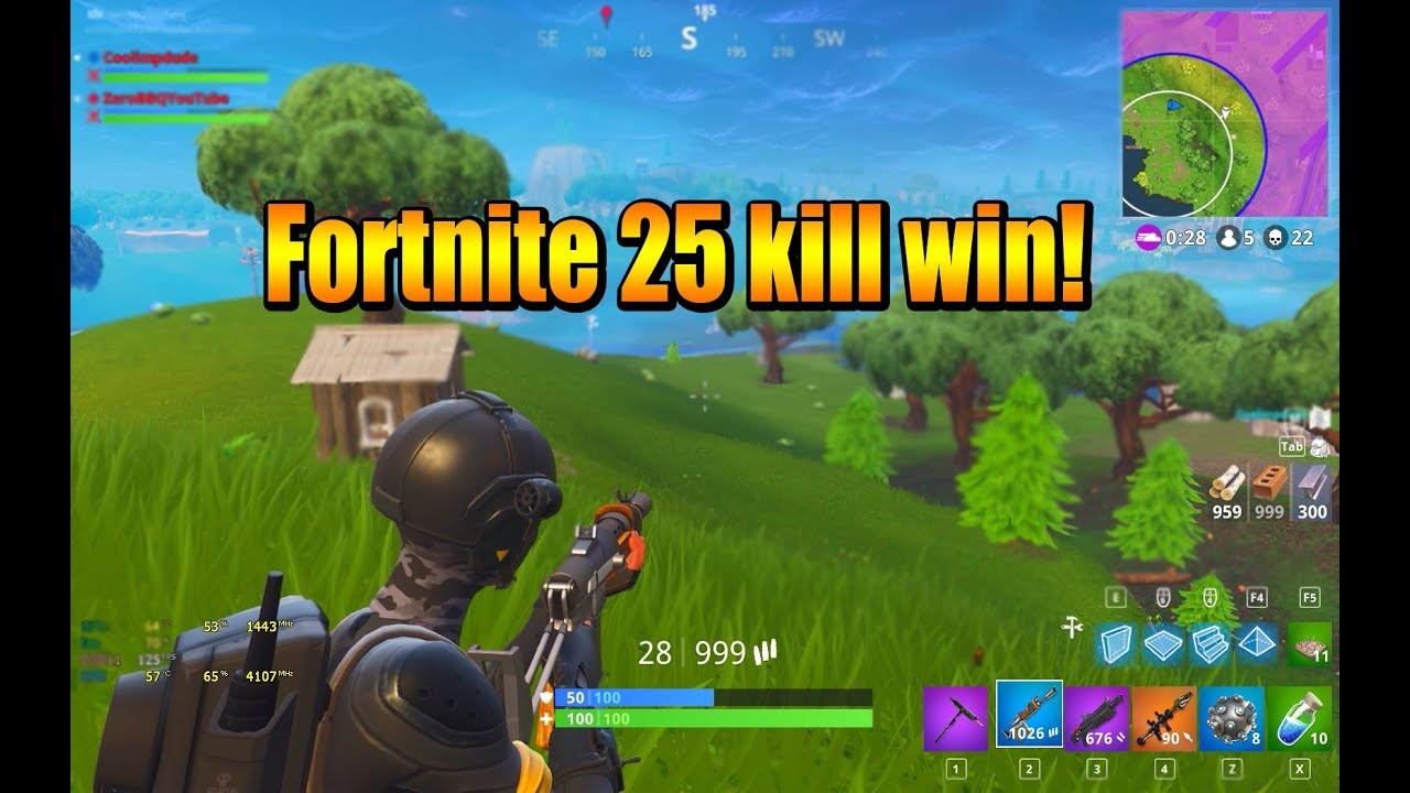 25 kill win! Fortnite Battle Royale [ZeroBBQ]