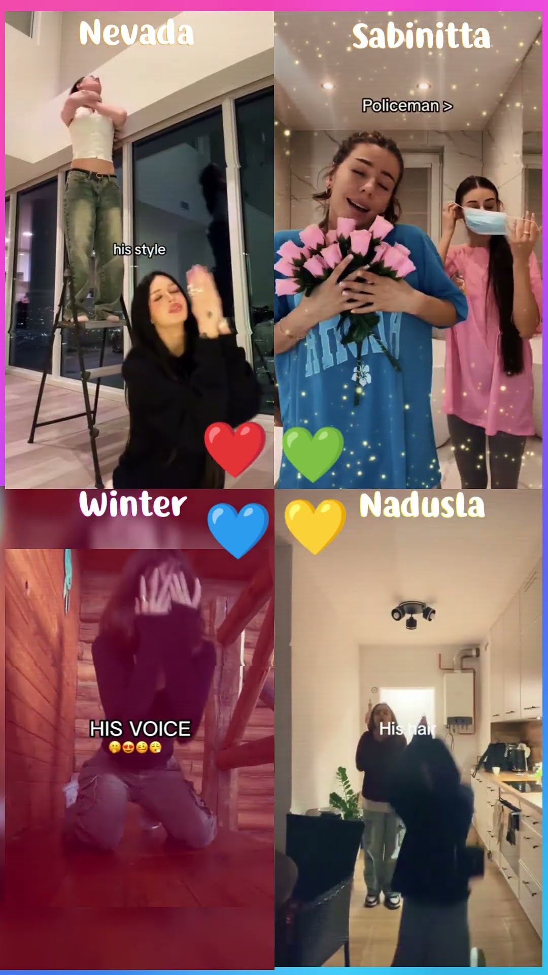 Nevada x Sabinitta x Winter x Nadusla #shorts #dance #tiktok