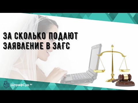 За сколько подают заявление в ЗАГС