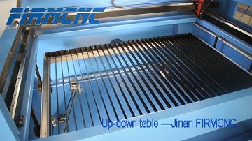 Co2 laser machine with up and down plateform