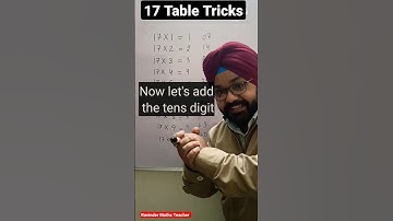 17 Times Table Trick | 17 table trick | math trick | trick to learn tables | #shorts #learntable
