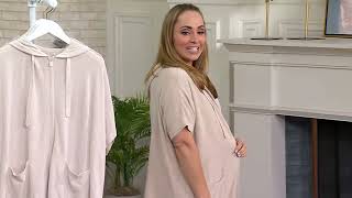 Barefoot Dreams CozyChic Ultra Lite Short Sleeve Zip Up Hoodie on QVC