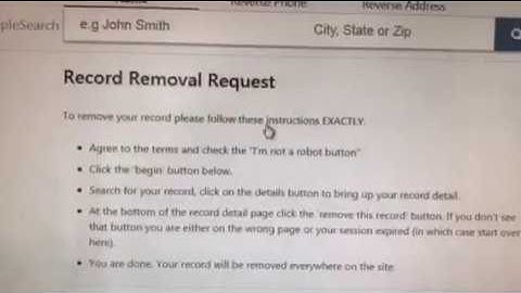 How To Delete Your Information Off True People Search