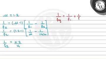 A bi-convex lens is formed with two thin plano-convex lenses as sho...