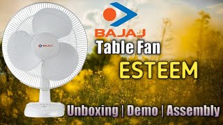Bajaj 400mm Table Fan ESTEEM Unboxing, Demo & Assembly | टेबल फैन की एसेंबली करें सिर्फ 2 मिनट में