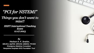 PCI for NSTEMI (The full session with Q&A)