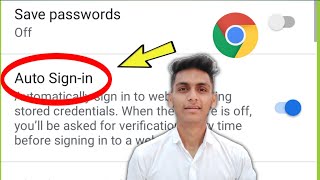 how to turn on / off auto sign in chrome