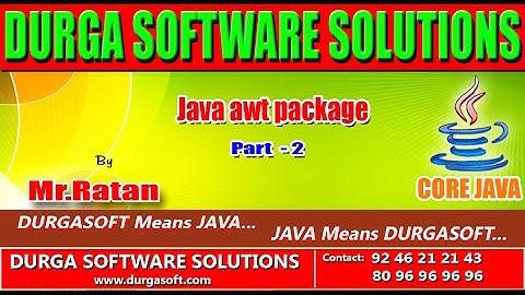 Corejava || Java AWT package part  - 2