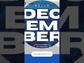 🌟 Happy New Month of December! 🎄✨Welcome to December — the month of celebration and new beginnings!