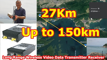 best long-range wireless video transmitter and receiver drone uav HDMI IP camera two-way test 2022