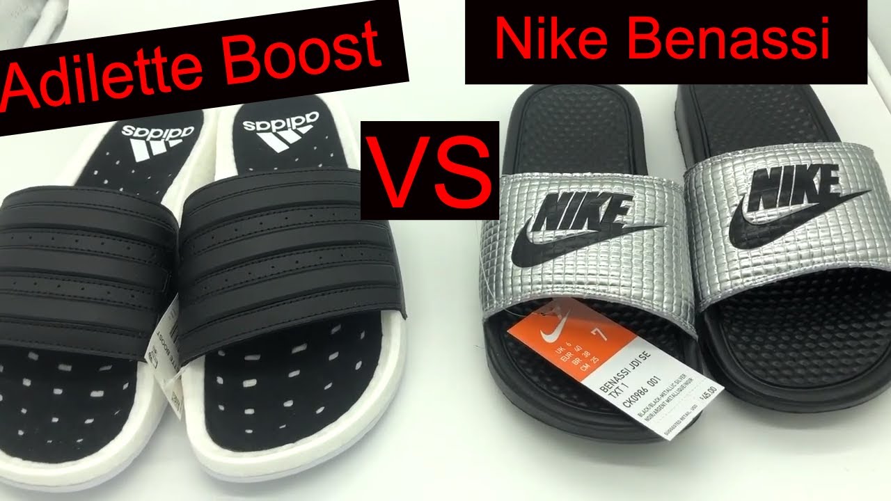 Adidas Adilette Boost Slides VS Nike 