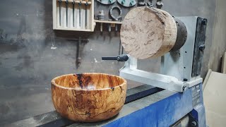 Kayın ağacı kase yapımı - Ahşap torna / Making bowl from beech wood - Wood turning