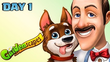 GARDENSCAPES - day 1 Gameplay Walkthrough part 2