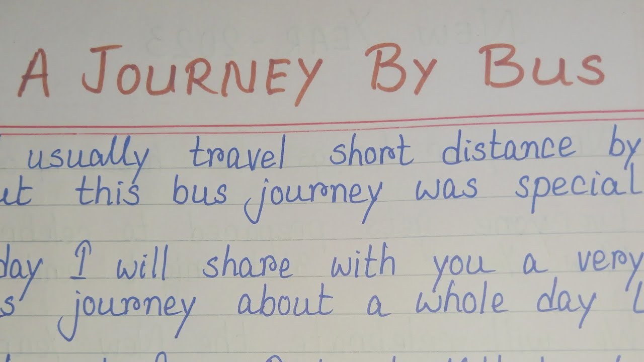 a journey by bus class 3