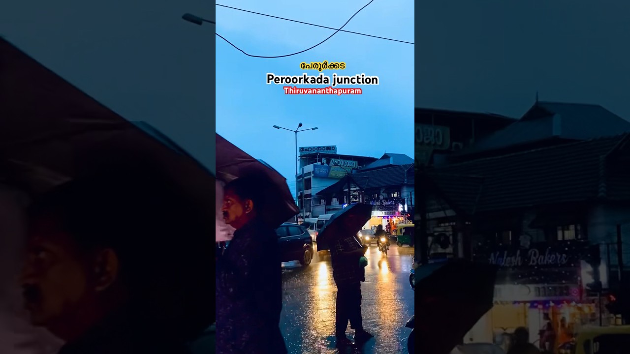 "Peroorkada Junction: Nature's Majestic Downpour😱🌧️” 