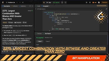 LEETCODE DAILY QUESTION 2275 | Largest Combination With Bitwise AND Gt Than 0 | Is Kabir Coding