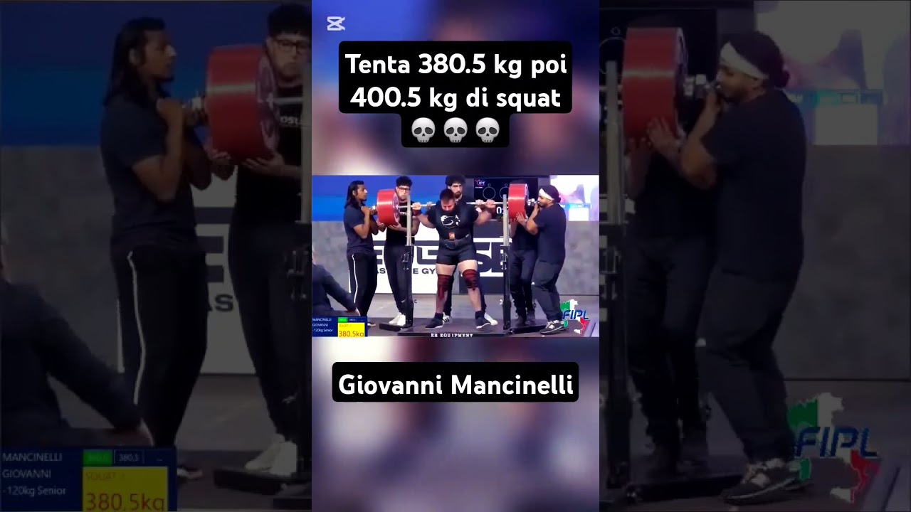 Uno squat incredibile da parte di Giovanni Mancinelli (-120 kg) #powerlifting #perte #palestra