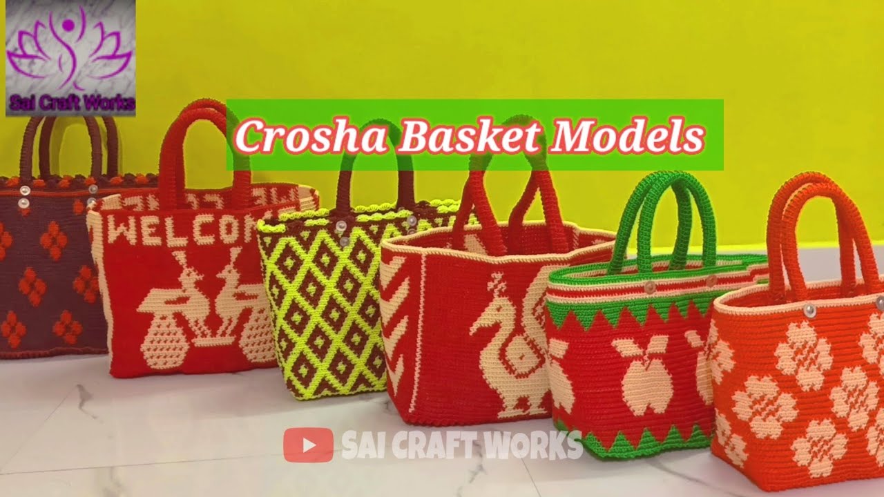 Minibasket making full clear easy tutorial கடட கட பனனதல   Plastic lace Diy bags patterns Crochet bag tutorials