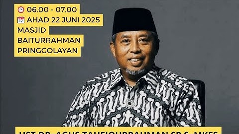 RESOLUSI TAHUN BARU 1447H. Ust. Dr. Agus Taufiqurrahman Sp.S, M Kes. @Masjid.BaiturrahmanMu-Channel