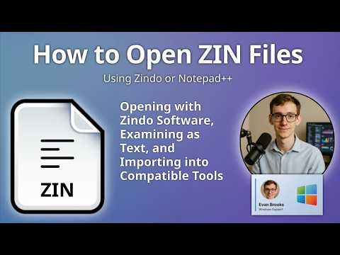 How to Open ZIN Files (Zindo Input Data)
