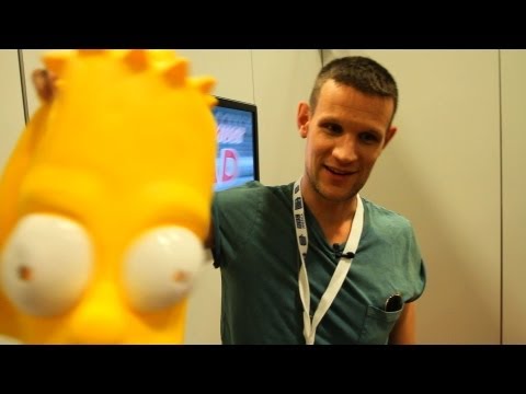 MATT SMITH Walks Comic-Con Floor Disguised as Bart Simpson - San Diego 2013