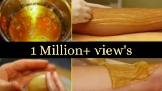 वैक्स बनाने और वैक्सिंग करने का तरीका| How to make Sugar Wax at home |