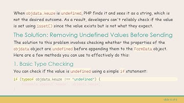Solving the undefined Issue in Javascript Fetch API for PHP Data Submission