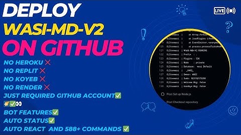 deploy bot on github | wasi MD bot deployment | without heroku | WhatsApp bot | #heroku #wabot #wasi