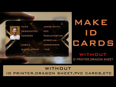 Video: How To Make A Plastic Card