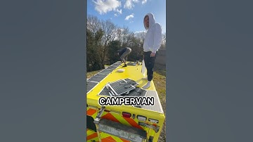 Solar panels on our off grid ambulance camper van !!