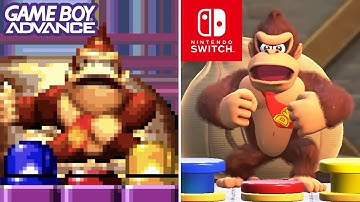 Mario vs Donkey Kong - All Bosses & Cutscenes Comparison (Switch vs Original)