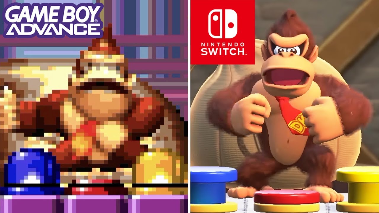 Mario vs Donkey Kong - All Bosses & Cutscenes Comparison (Switch vs Original)