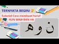 CARA MENULIS HURUF HIJAIYAH YAITU HURUF NUN WAW DAN HA#art #belajarkaligrafi