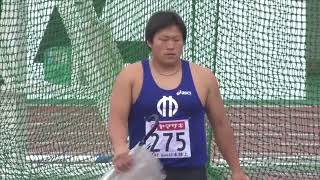 第98回日本陸上競技選手権大会 男子 円盤投 決勝　5位