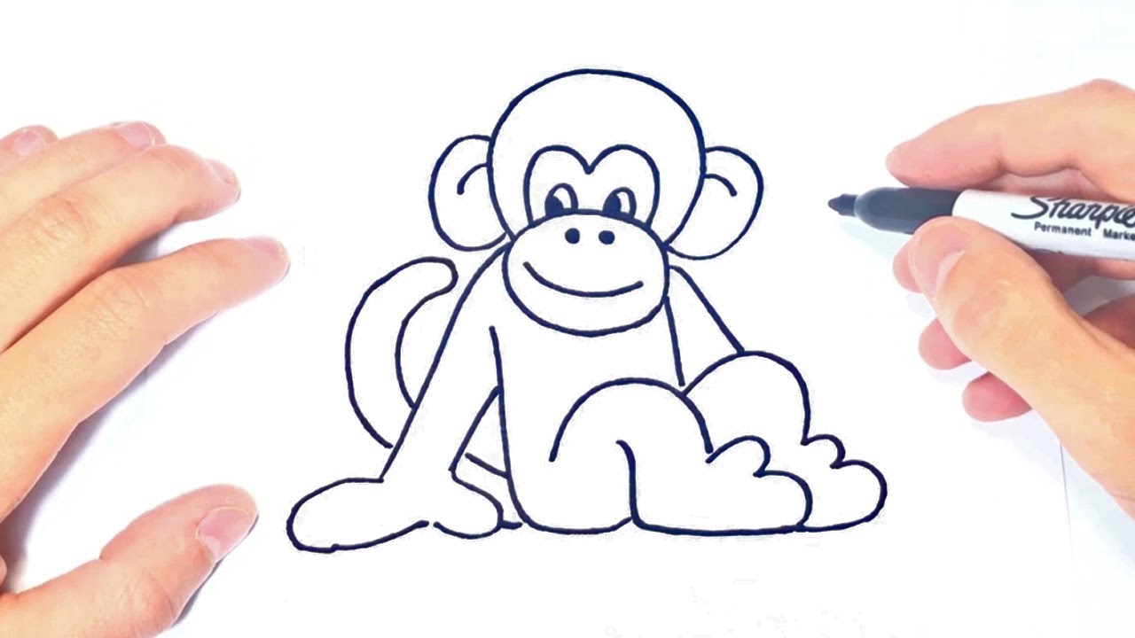 Cómo dibujar un Mono Paso a Paso  Dibujo de Mono  YouTube