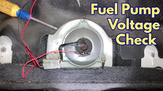 How to check voltage to Fuel Pump on a Honda CRX