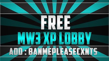 [Mw3/PS3] FREE MW3 XP LOBBY!!!