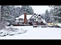 4k canadian winter relaxing morning snow walk in toronto area vaughan after overnight snowfall