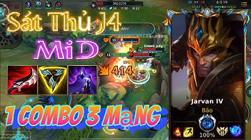 Thách Đấu jarvan iv - J4 MiD Lên Đồ Sát Thủ 1 Combo 1 Mạng LMHT Tốc Chiến