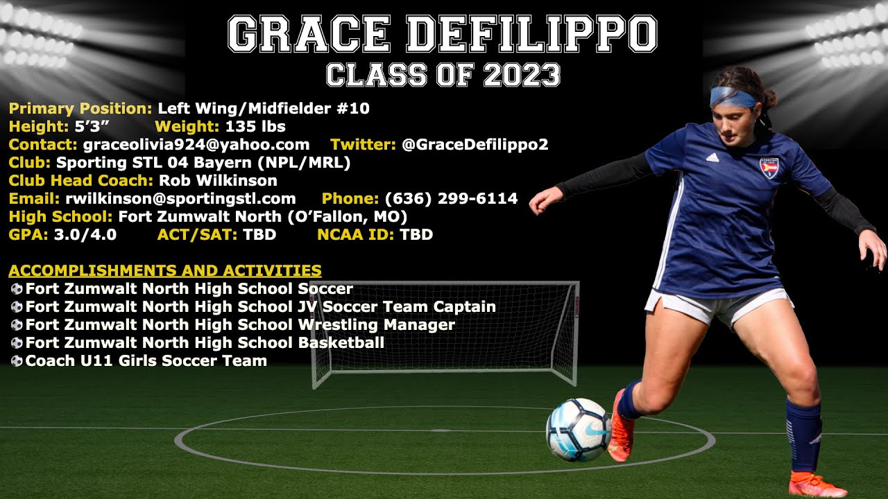 Grace Defilippo - Soccer College Recruitment Video (Class of 2023