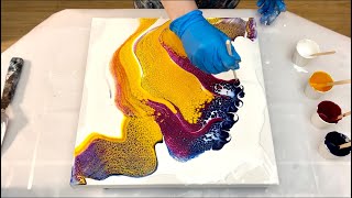 WOW! This one is WILD 💫 Gorgeous Abstract Swipe Painting ~ Acrylic Pouring | Fluid Art
