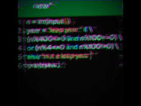 How to check LEAP YEAR ️🔥....#programming #coding #python #edit # ...