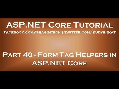 Form tag helpers in asp net core