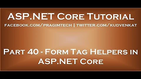 Form tag helpers in asp net core