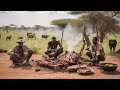 Hunters of the hadzabe tribe  exploring their raw meat cooking and hunting traditions