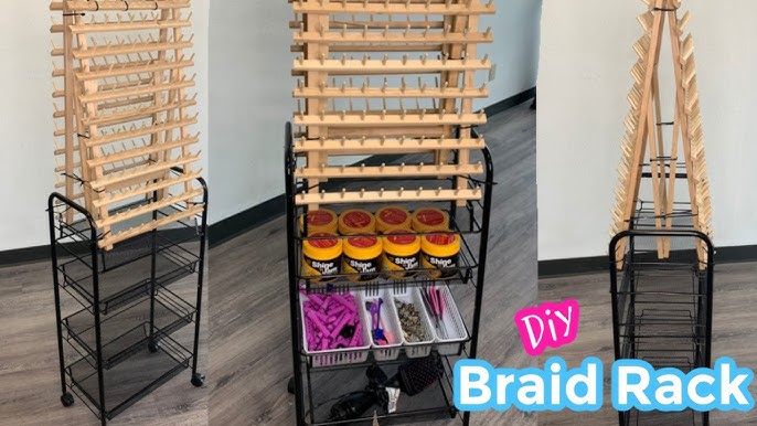 DIY Wall Braid Rack W/ Cardboard/ Easy affordable Dollar Tree braiding hair  holder/Organizer 