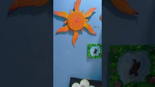 Maine banaya ghoomne wala Sooraj! 🌞#diy #shortvideo #art #trendingshorts