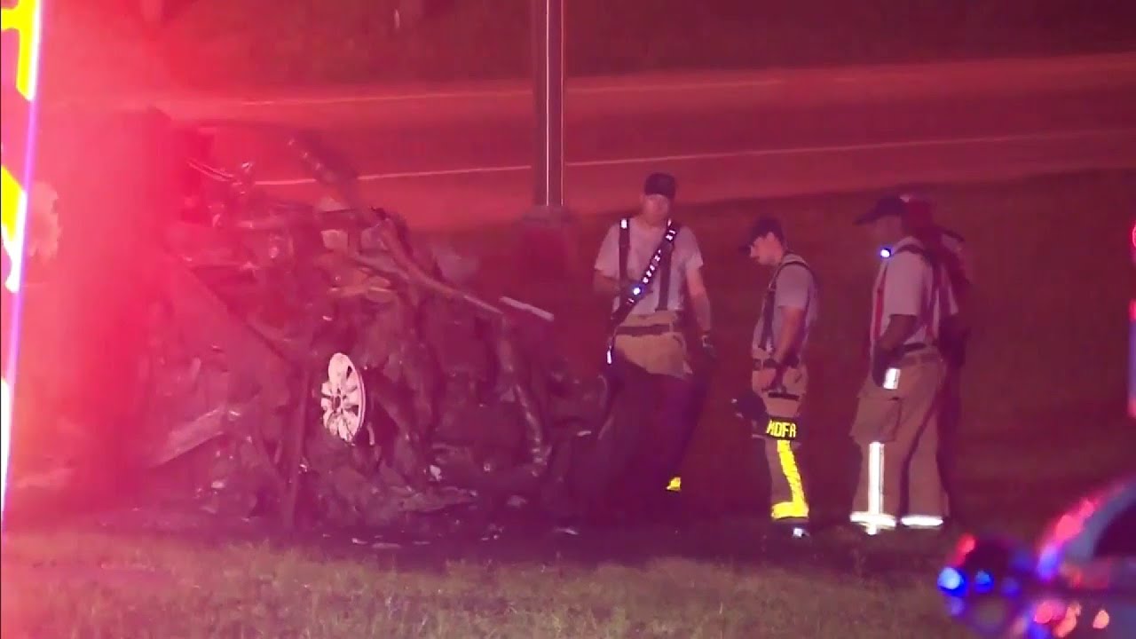 Fiery wrong-way crash on I-95 kills driver in Miami-Dade - YouTube